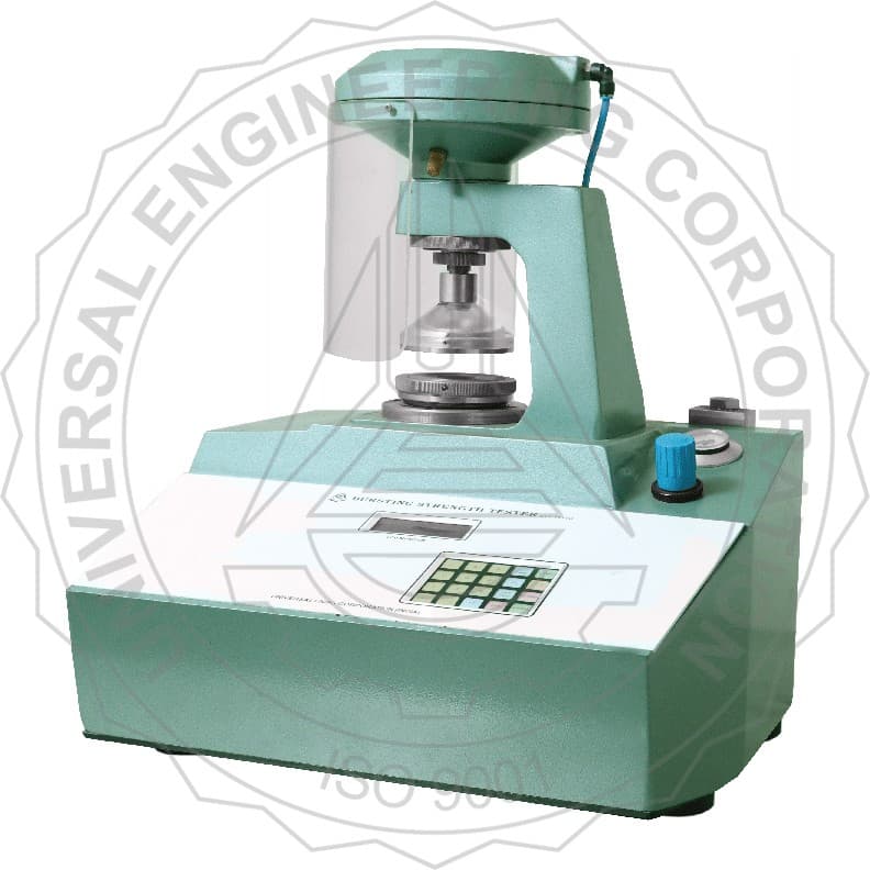 Bursting Strength Tester - Keypad Operated (Pneumatic Clamping) for Board / Solid Fibre Corrugated Board.